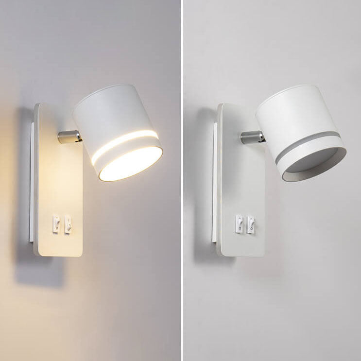 Contemporary Nordic Iron Square Spotlight Rotatable LED Reading Wall Sconce Lamp For Living Room & Bedroom