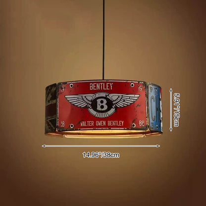 Contemporary Industrial Creative Square Rectangular License Plate Metal 3/5 Light Chandelier for Living Room