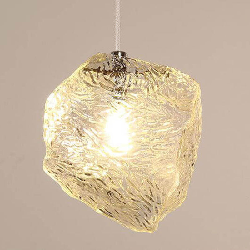 Nordic Creative Ice Cube Glass 1-Light  Pendant Light