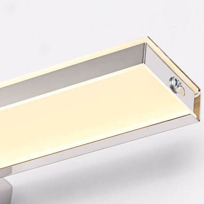 Modern Minimalist Rectangular Column Stainless Steel Anti-Fog Vanity Light LED Wall Sconce Lamp For Bathroom & Living Room