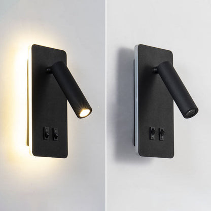 Contemporary Nordic Iron Square Spotlight Rotatable LED Reading Wall Sconce Lamp For Living Room & Bedroom