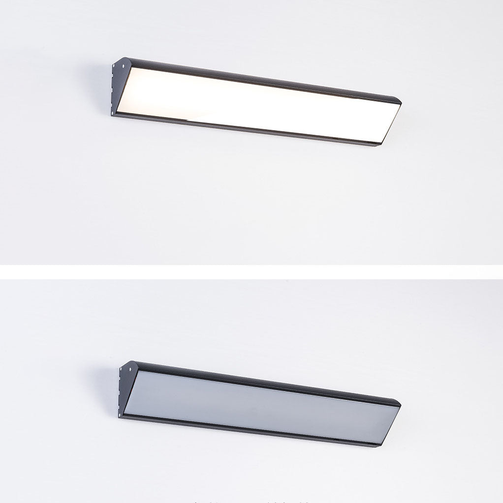 Contemporary Industrial Rectangular Aluminum PC Waterproof LED Wall Sconce Lamp For Outdoor Patio
