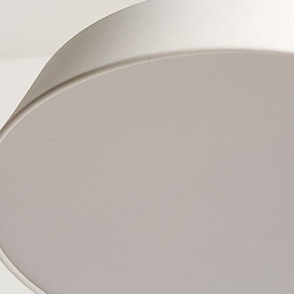 Contemporary Scandinavian Round Pot Iron LED Flush Mount Ceiling Light for Living Room