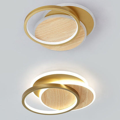 Modern Nordic  Wrought Iron Round Circular LED Flush Mount Lighting for Living Room