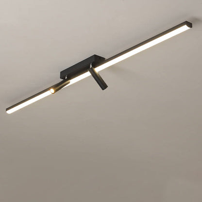 Modern Minimalist Long Strip Iron Acrylic LED Spotlight Flush Mount Ceiling Light