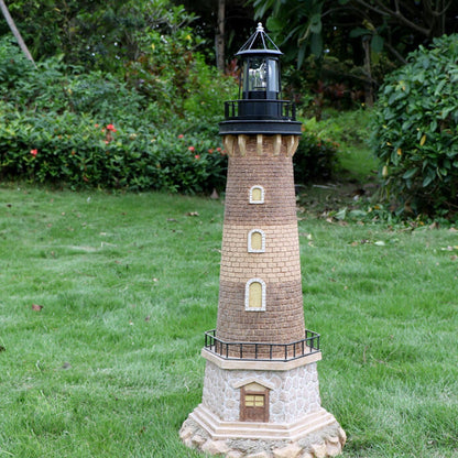Creative Solar Rotating Tower Resin Hardware LED Garden Decoration Landscape Light