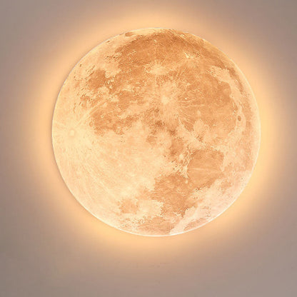 Modern Minimalist Moon Round Hardware PVC Acrylic LED Flush Mount Ceiling Light For Living Room