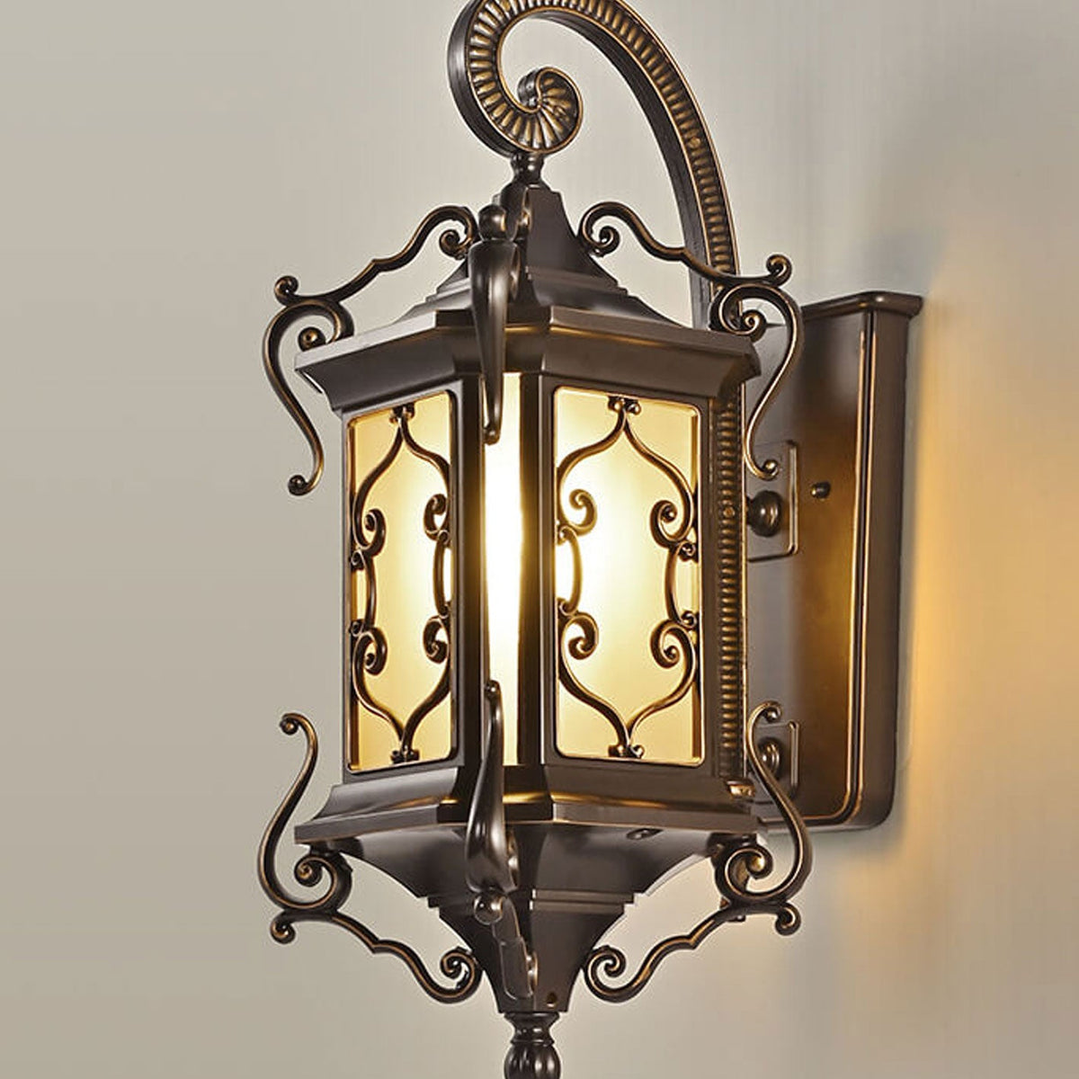 European Palace Outdoor Waterproof 1-Light Wall Sconce Lamp