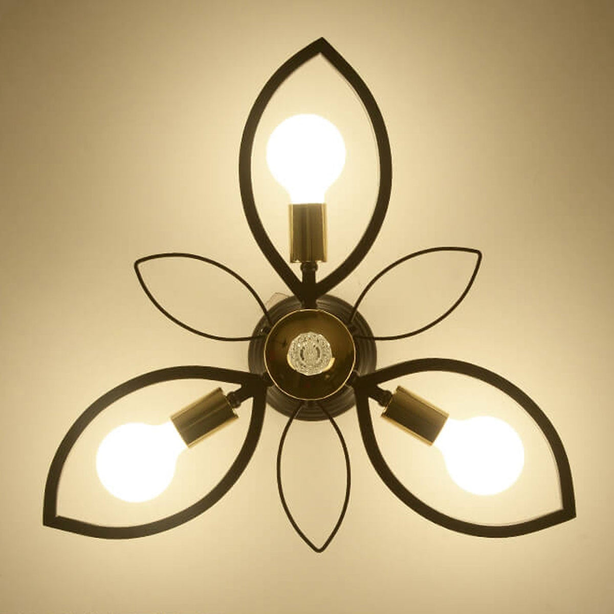 Nordic Light Luxury Wrought Iron Crystal 6/8-Light Flush Mount Ceiling Light