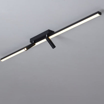 Modern Minimalist Long Strip Iron Acrylic LED Spotlight Flush Mount Ceiling Light