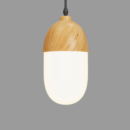 Traditional Japanese Iron Round Oval Iron 1-Light Pendant Light For Living Room & Bedroom