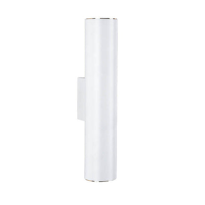 Modern Minimalist Round Aluminum Cylindrical 2-Light Wall Sconce Lamp For Bedroom