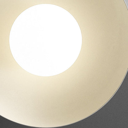 Contemporary Nordic Wabi-sabi Iron Glass 1-Light Semi-Flush Mount Light for Living Room