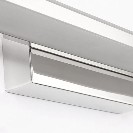 Modern Minimalist Rectangular Column Stainless Steel Anti-Fog Vanity Light LED Wall Sconce Lamp For Bathroom & Living Room