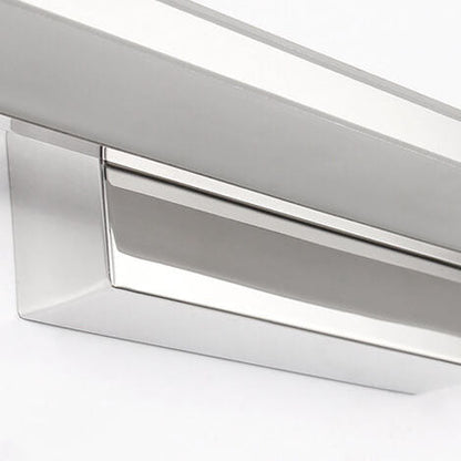 Modern Minimalist Rectangular Column Stainless Steel Anti-Fog Vanity Light LED Wall Sconce Lamp For Bathroom & Living Room