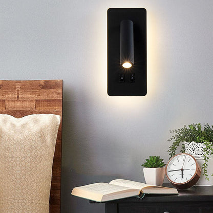 Contemporary Nordic Iron Square Spotlight Rotatable LED Reading Wall Sconce Lamp For Living Room & Bedroom