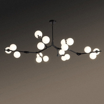 Modern Minimalist Magic Bean Branch Glass Hardware 12/18/24 Light Chandelier For Living Room & Bedroom