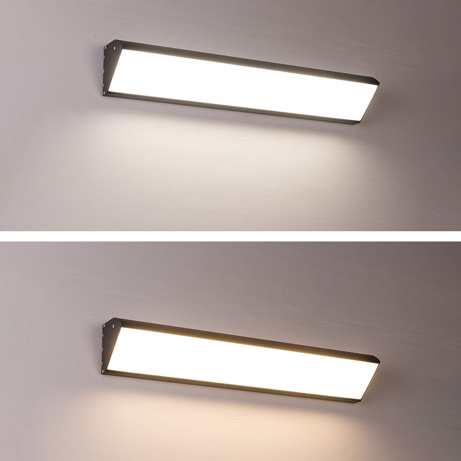 Contemporary Industrial Rectangular Aluminum PC Waterproof LED Wall Sconce Lamp For Outdoor Patio