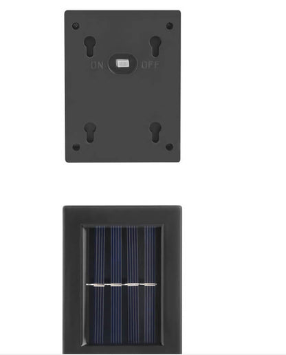 Solar Square Up and Down Lighted LED Outdoor Waterproof Garden Wall Sconce Lamp