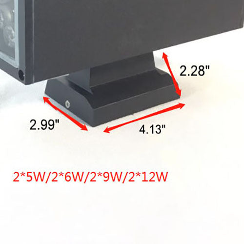 Modern Minimalist Square Column LED Luminous Outdoor Waterproof Wall Sconce Lamp