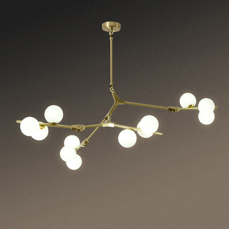 Modern Minimalist Magic Bean Branch Glass Hardware 12/18/24 Light Chandelier For Living Room & Bedroom