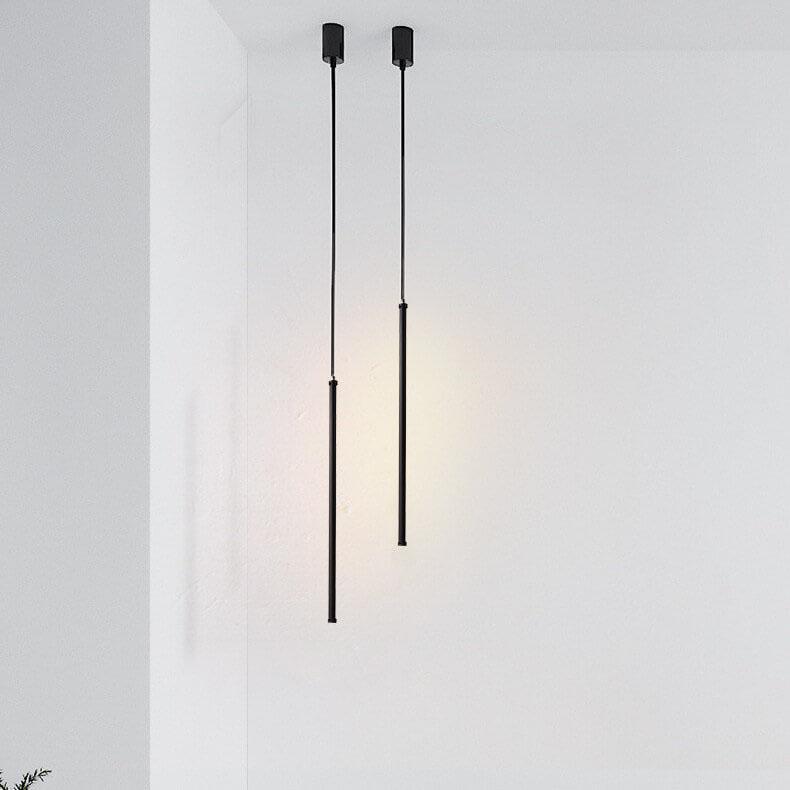 Modern Minimalist Line Iron Acrylic Long Line LED Pendant Light For Bedroom