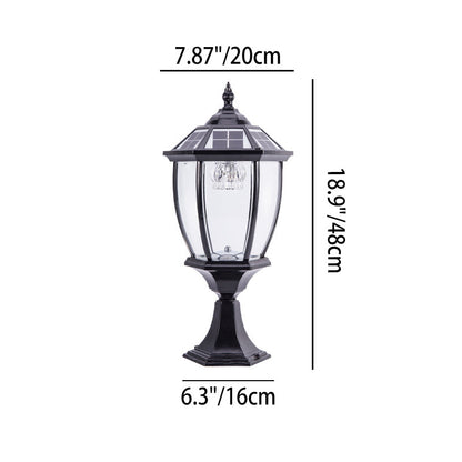 Outdoor Solar Waterproof Aluminum Glass 1-Light Lawn Landscape Light