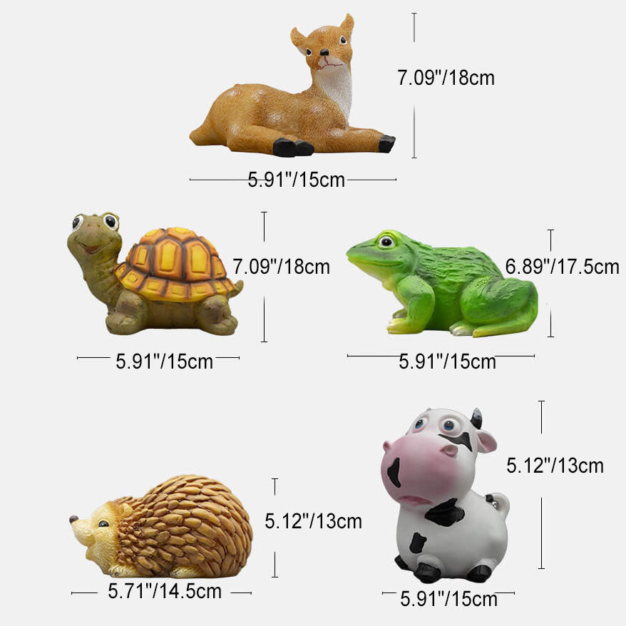 Contemporary Creative Resin Solar Animal Shape Waterproof LED Garden Lawn Landscape Light for Garden