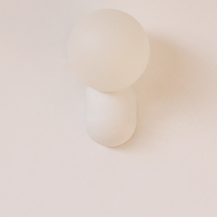 Modern Minimalist Macaron Cream Style Resin Glass Ball 1-Light Wall Sconce Lamp