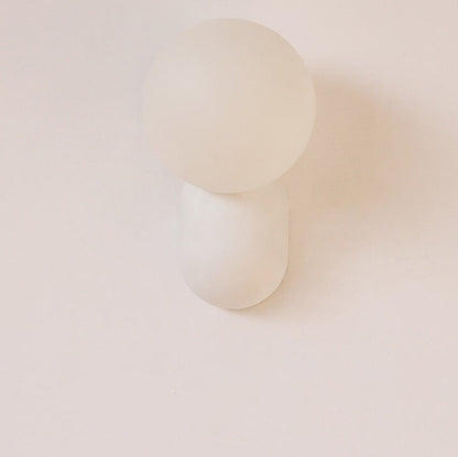 Modern Minimalist Macaron Cream Style Resin Glass Ball 1-Light Wall Sconce Lamp