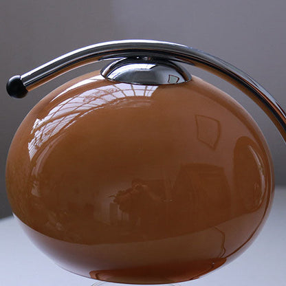 Contemporary Retro Glass Dome Solid Wood Metal Base 1-Light Melting Wax Table Lamp