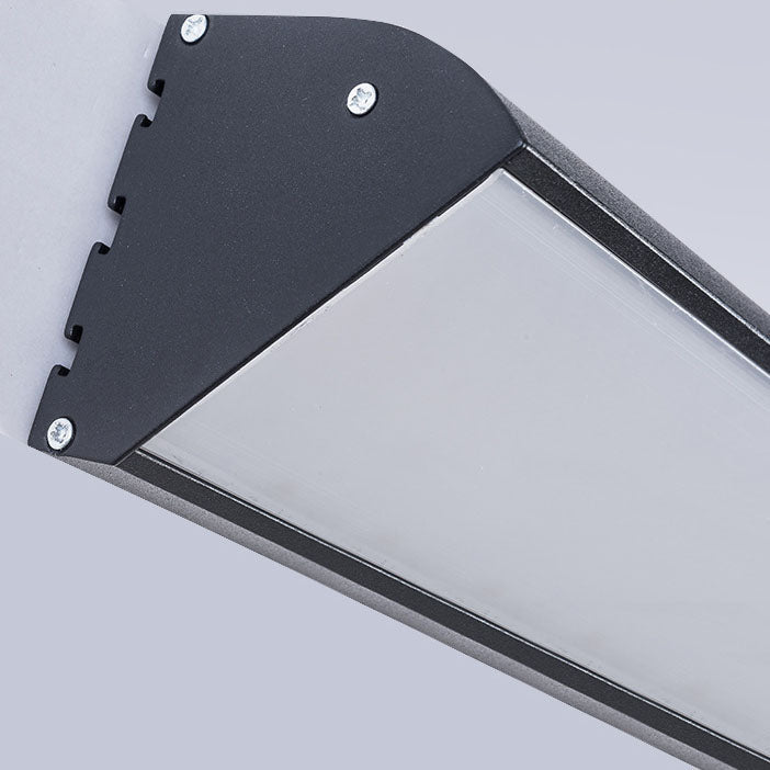 Contemporary Industrial Rectangular Aluminum PC Waterproof LED Wall Sconce Lamp For Outdoor Patio
