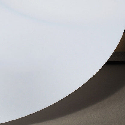Contemporary Nordic Round Gauze Fabric Copper Acrylic LED Flush Mount Ceiling Light For Living Room & Bedroom