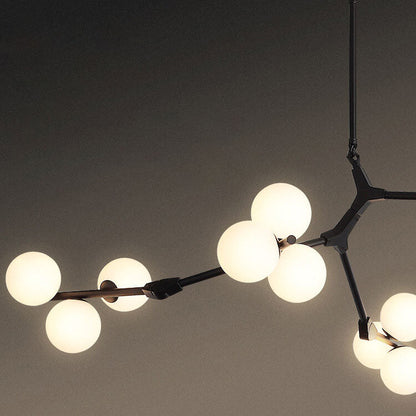 Modern Minimalist Magic Bean Branch Glass Hardware 12/18/24 Light Chandelier For Living Room & Bedroom