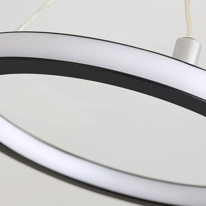 Modern Simplicity Aluminum Circle Strip LED Semi-Flush Mount Ceiling Light For Hallway