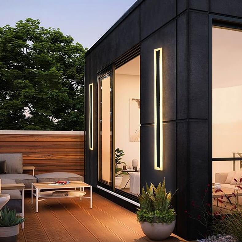 Minimalistic Elongated Bar Shaped 1-Light LED Acrylic Outdoor Waterproof Wall Light