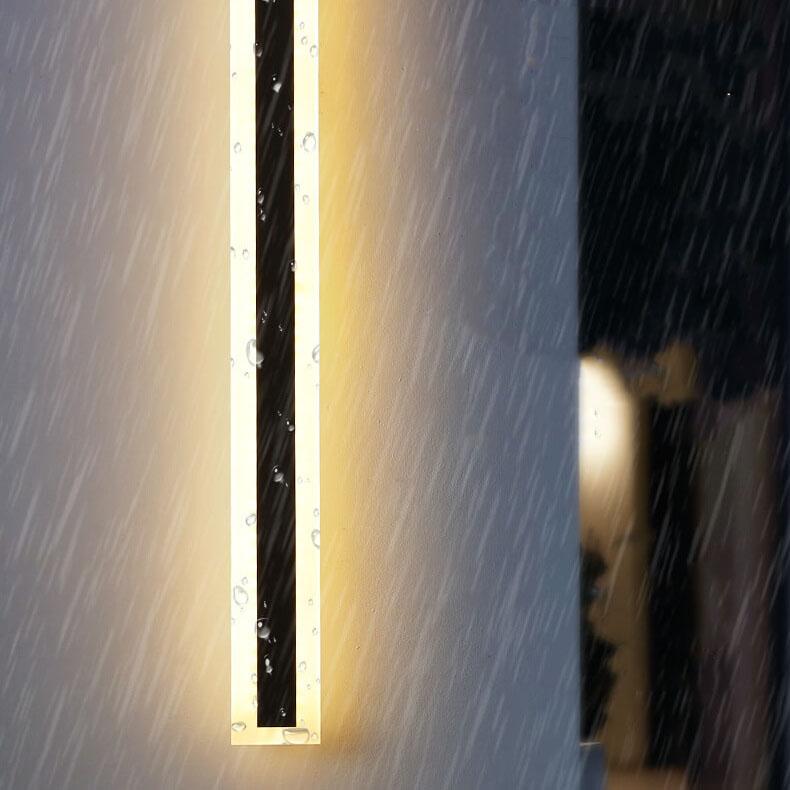 Minimalistic Elongated Bar Shaped 1-Light LED Acrylic Outdoor Waterproof Wall Light