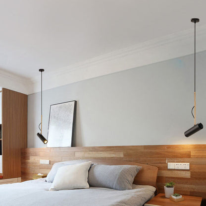 Modern Minimalist Gold 1-Light LED Spotlight Pendant Light