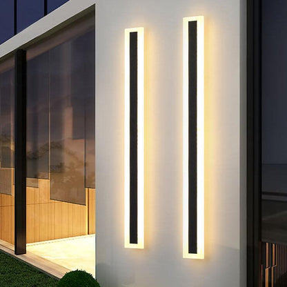 Minimalistic Elongated Bar Shaped 1-Light LED Acrylic Outdoor Waterproof Wall Light