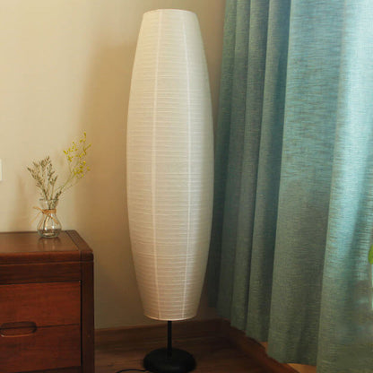 Nordic Minimalist Rice Paper Column 2-Light Standing Floor Lamp