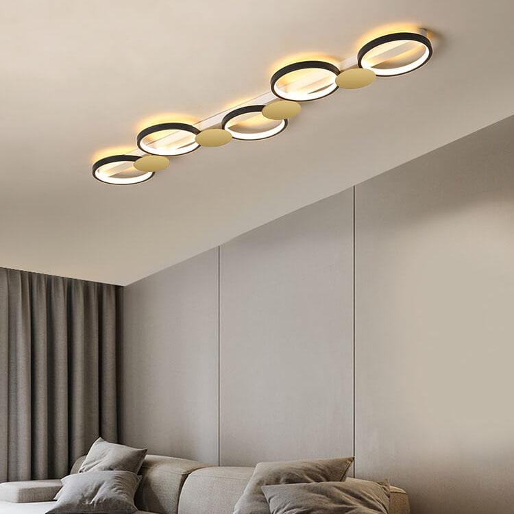 Modern Circle LED 3/4/5 Light LED Flush Mount Track Light