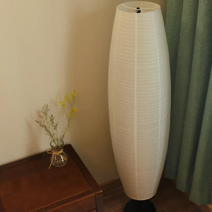 Nordic Minimalist Rice Paper Column 2-Light Standing Floor Lamp