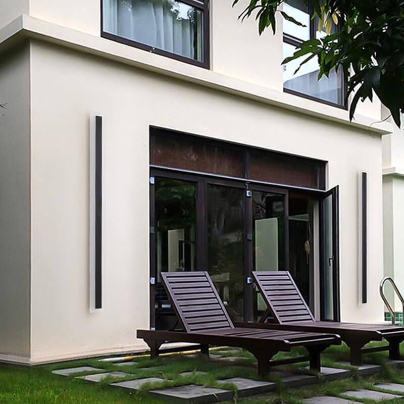 Minimalistic Elongated Bar Shaped 1-Light LED Acrylic Outdoor Waterproof Wall Light