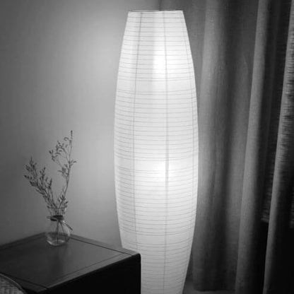 Nordic Minimalist Rice Paper Column 2-Light Standing Floor Lamp