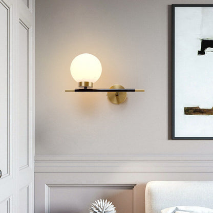 Nordic Minimalist Magic Bean Glass 1/2 Light Wall Sconce Lamp