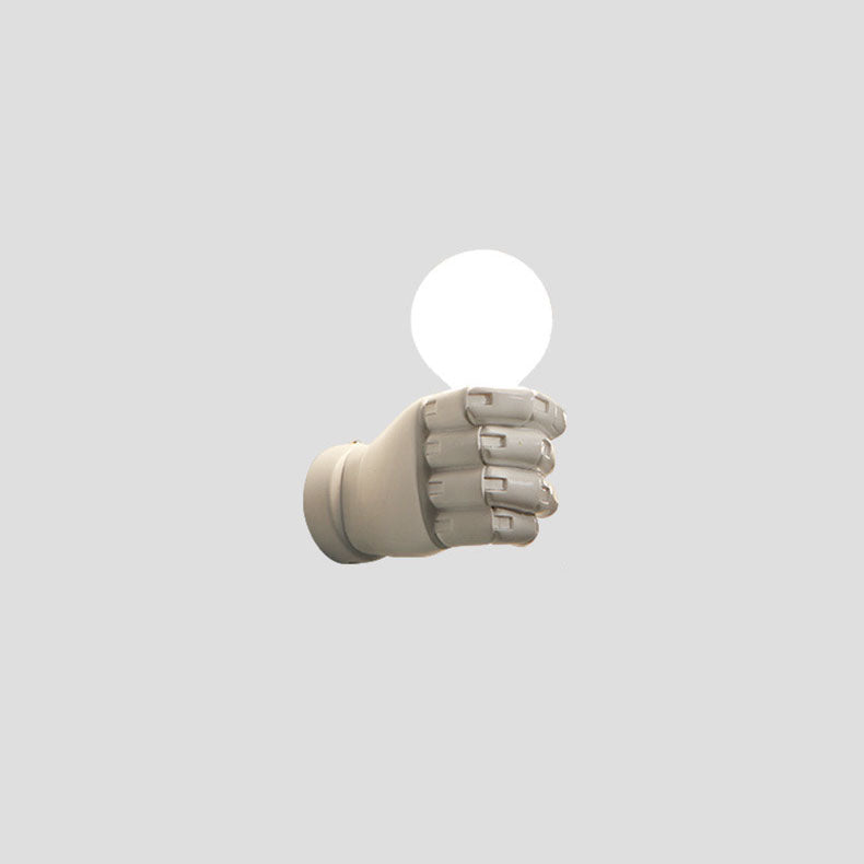 Contemporary Creative Resin Fist 1- Light Wall Sconce Lamp for Living Room