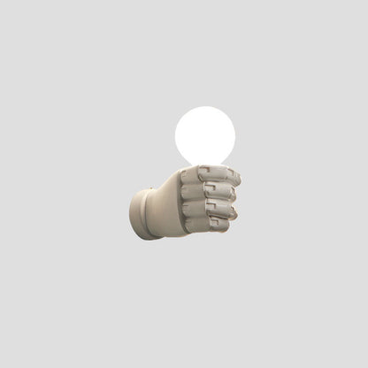 Contemporary Creative Resin Fist 1- Light Wall Sconce Lamp for Living Room