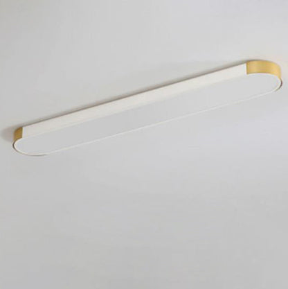 Modern Minimalist Rectangular Ring LED Flush Mount Ceiling Light