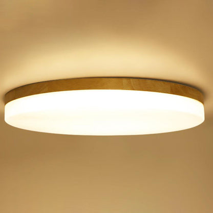 Modern Acrylic Shade Round Log LED Flush Mount Light