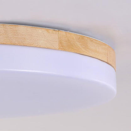 Modern Acrylic Shade Round Log LED Flush Mount Light